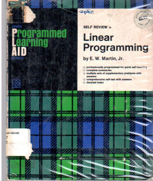 Image of Programmed Learning AID : self review in Linear Programming